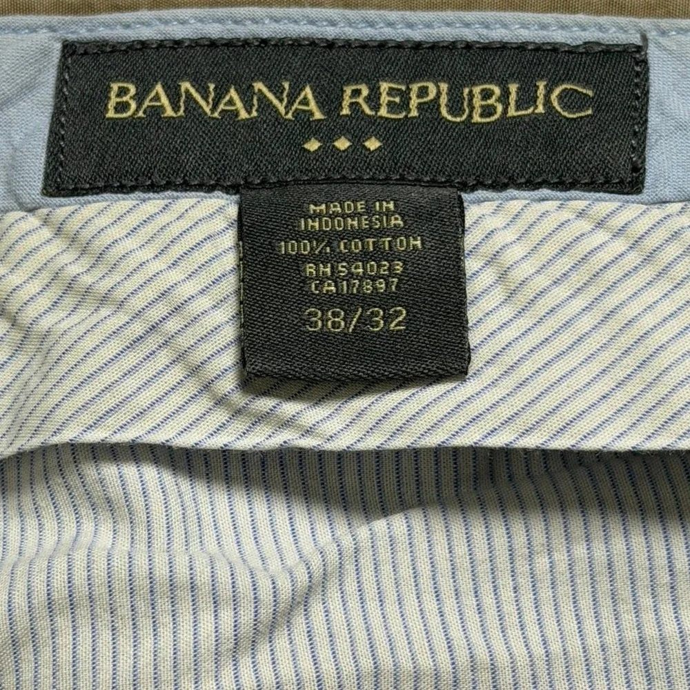 Banana Republic Chinos Mens 38/32 Khaki Straight Leg Cotton Pants